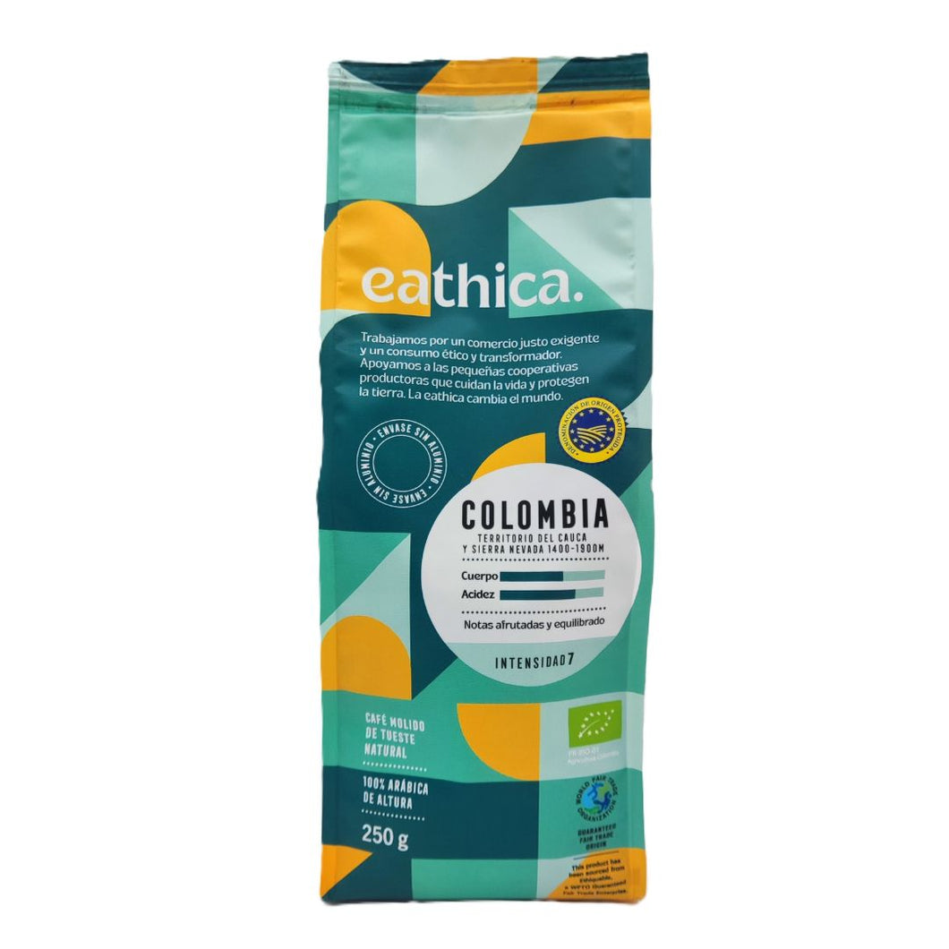 Café de colombia ecológico, 100% arábica y de Comercio Justo