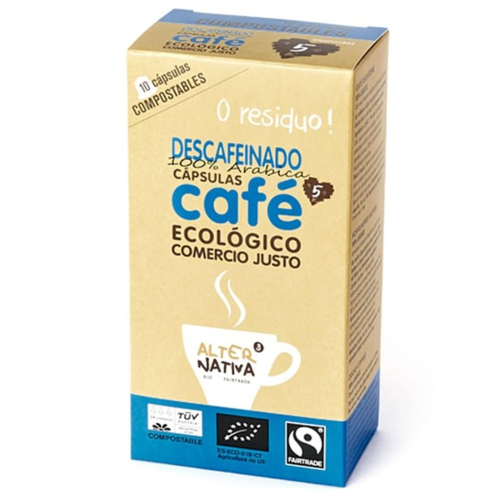 Cápsulas Café Descafeinado Ecológico